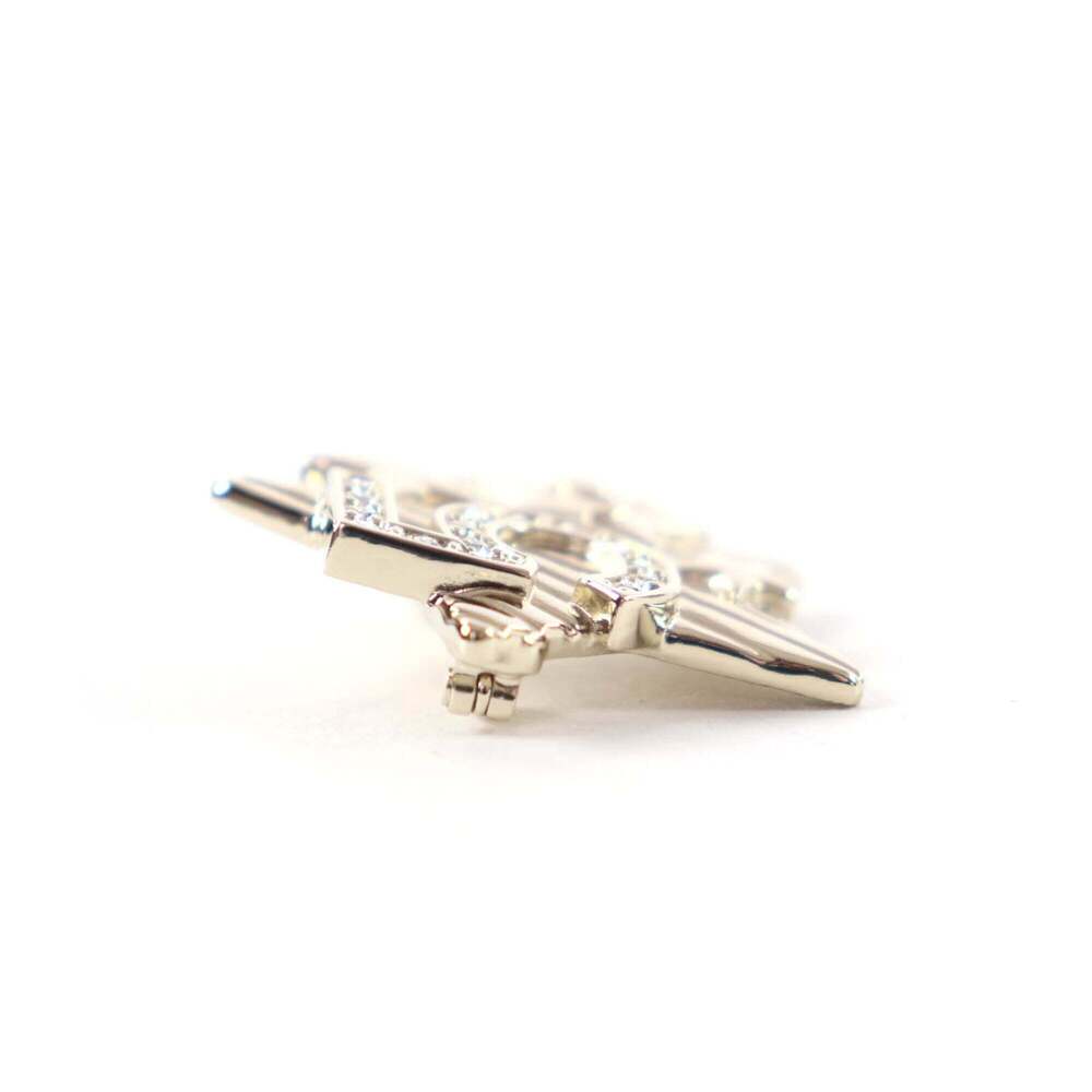 CHANEL Authentic Gold Logo Brooch - Picture 3 of 7